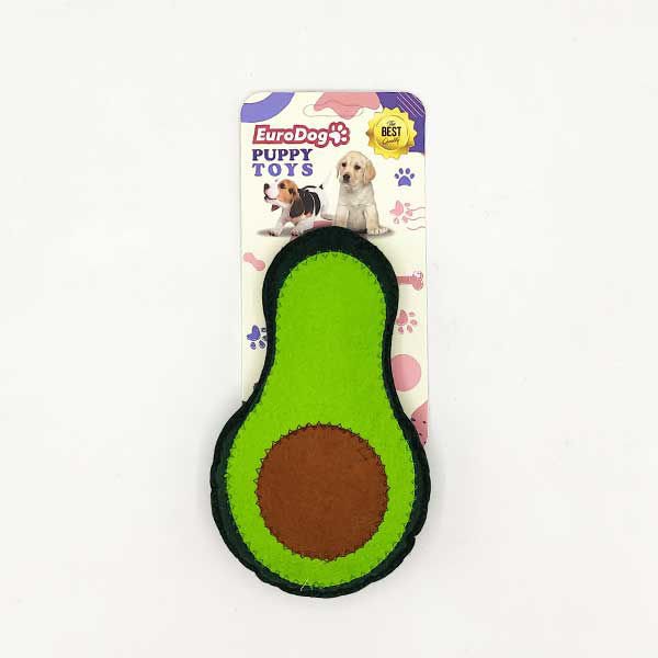 Euro Dog Puppy Toys Peluş Avakado Yavru Köpek Oyuncağı Kahverengi/Siyah/Yeşil