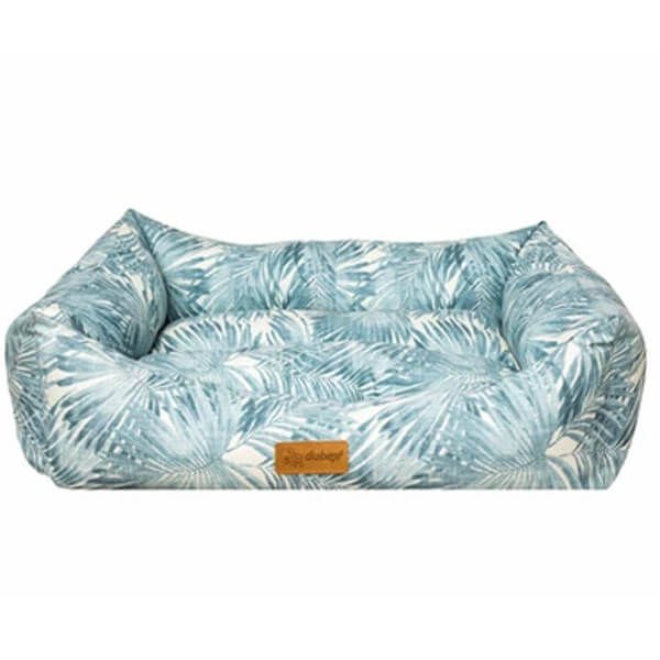 Dubex Makaron Dikdörtgen Yatak VR14 Mavi Yapraklı (M) 62x44x22h Cm