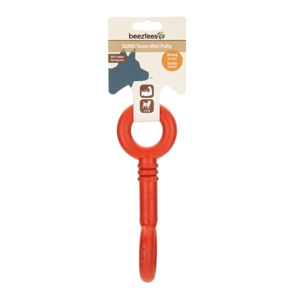 Beeztees Sumo Mini Dental Tutma Saplı Kauçuk Köpek Oyuncağı Kırmızı 20 Cm