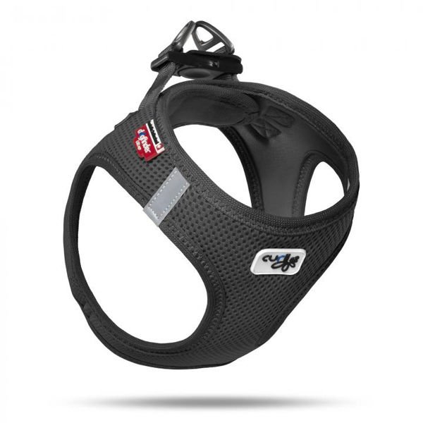 Curli Vest Air-Mesh Köpek Göğüs Tasması Siyah Xxsmall 30-35 Cm