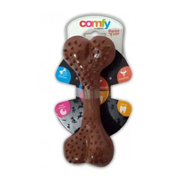Aquael Comfy Dental Barbekülü Köpek Kemik Oyuncağı Kahverengi 16.5 Cm
