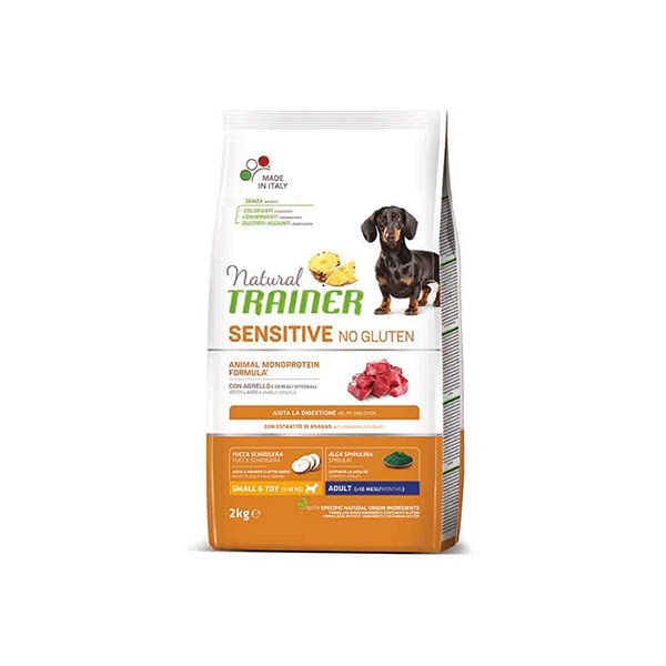 Natural Trainer Kuzu Etli Glutensiz Hassas Yetişkin Küçük Irk Köpek Maması 12 Kg