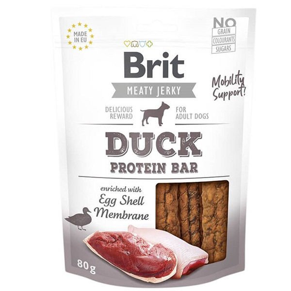 Brit Protein Bar Ördek Etli ve Yumurta Kabuklu Köpek Ödül Maması 80 Gr
