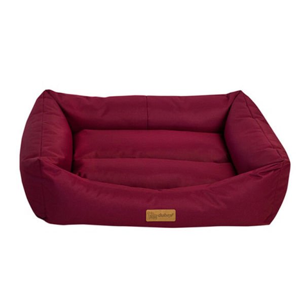 Dubex Gelato Dikdörtgen Köpek ve Kedi Yatağı Bordo Large 60x78x22 Cm