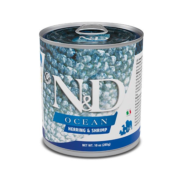 N&D Ocean Ringa Balığı ve Karidesli Konserve Yaş Köpek Maması 285 Gr