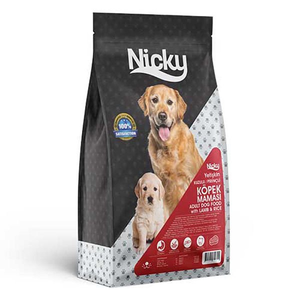 Nicky Puppy Tahıllı Yüksek Protein Kuzu ve Pirinçli Yavru Köpek Maması 15 Kg