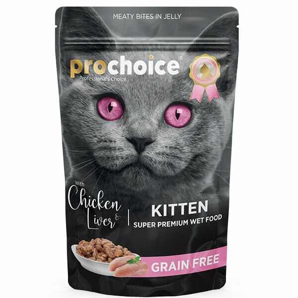 Prochoice Tahılsız Kitten Tavuk ve Ciğerli Yavru Kedi Konservesi 85 Gr