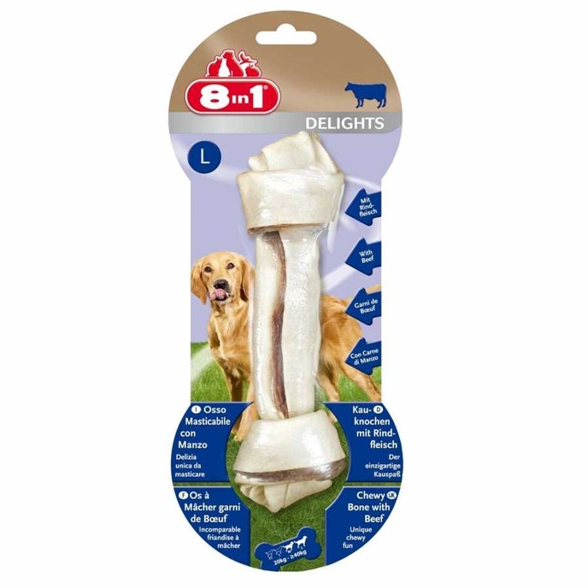8in1 Delights Biftekli Ödül Kemiği L 85 gr