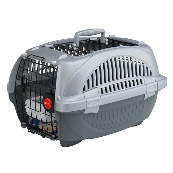 Ferplast Atlas Deluxe Open 20 Kedi ve Köpek Taşıma Çantası Gri 37.4x57.6x33 Cm