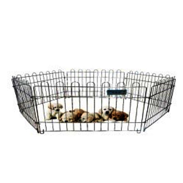 Qh Pet Cage Köpekler için Çit Panel 6 Parça 4x74 Cm
