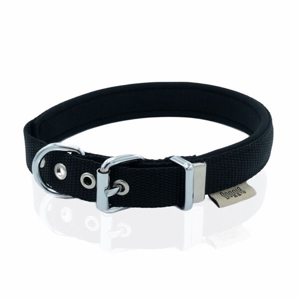 Doggie Comfort Dokuma Köpek Boyun Tasması Medium Siyah 2x20-35 Cm