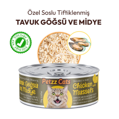 PetzzCats Tavuk & Midye Konserve Kedi Maması 1 Adet 70 Gr