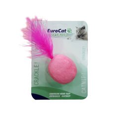 Eurocat Tüylü Top Kedi Oyuncağı Pembe