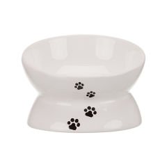 Trixie Yükseltilmiş Kedi Mama ve Su Kabı Beyaz 0.15 Lt