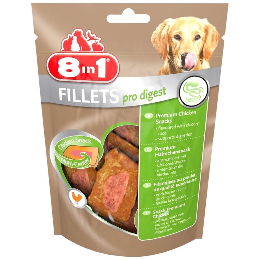 8in1 Pro Digest Sindirim Sistemi Destekleyici Tavuk Filetolu Köpek Ödülü 80 gr
