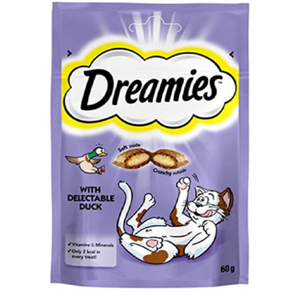 Dreamies İçi Dolgulu Ördekli Kıtır Kedi Ödül Maması 60 Gr