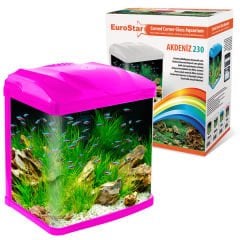 Euro Star Akdeniz Akvaryum Pembe Led 2W 23x16x27.5 Cm