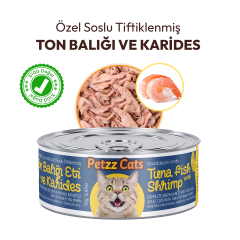 PetzzCats Ton Balığı & Karides Konserve Kedi Maması 1 Adet 70 Gr