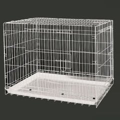 Dayang Metal Köpek Kafesi Beyaz 108x69x77.5 Cm