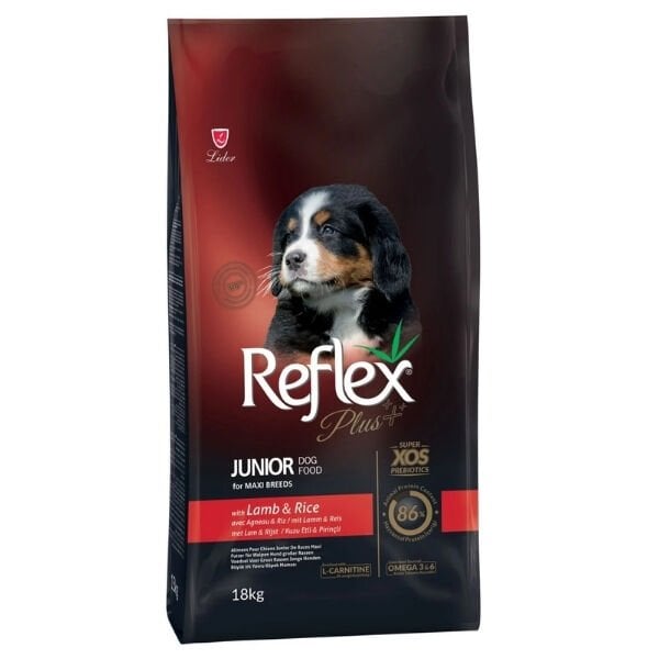 Reflex Plus Junior Kuzu Etli ve Pirinçli Büyük Irk Yavru Köpek Maması 18 Kg