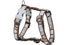 Red Dingo Circadelic Desenli Köpek Göğüs Tasması Kahverengi 20 Mm
