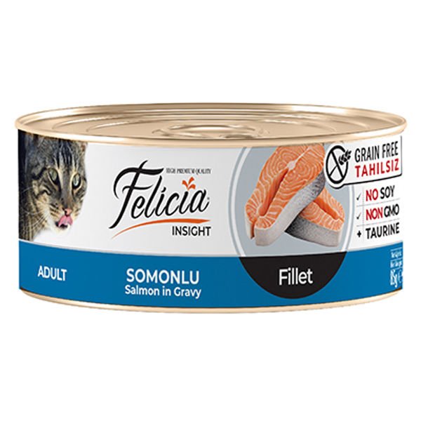 Felicia Tahılsız Somonlu Fileto Yetişkin Konserve Kedi Maması 85 Gr