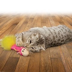 Kong Catnipli ve Tüylü Yastık Kedi Oyuncağı 16 Cm