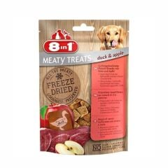 8in1 Meaty Treats Freeze Dried Ördekli ve Elmalı Kurutulmuş Tahılsız Köpek Ödülü 50 Gr