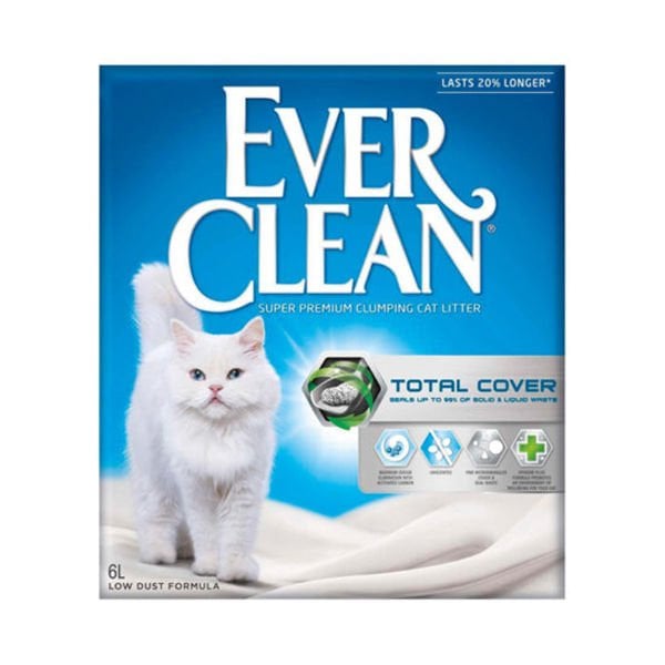 Ever Clean Total Cover Kokusuz Topaklanan Kedi Kumu 1 Adet 6 Lt