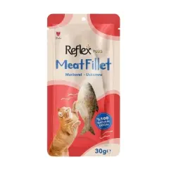 Reflex Plus Meat Fillet Uskumru Balıklı Fileto Kedi Ödül Maması 1 Adet 30 Gr