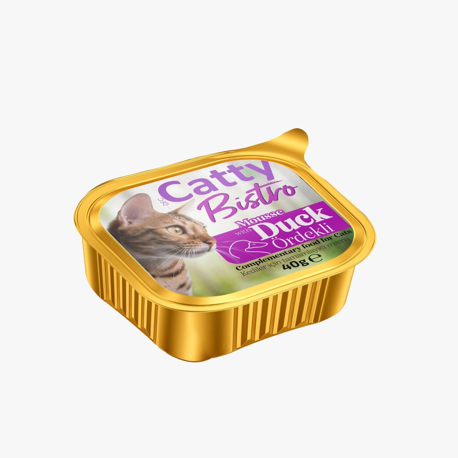Catty Bistro Mousse Ördekli Yetişkin Kedi Konservesi 40 Gr