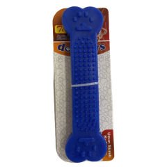 Petpretty Plastik Yassı Kemik Şeklinde Küçük Köpek Oyuncağı Lacivert