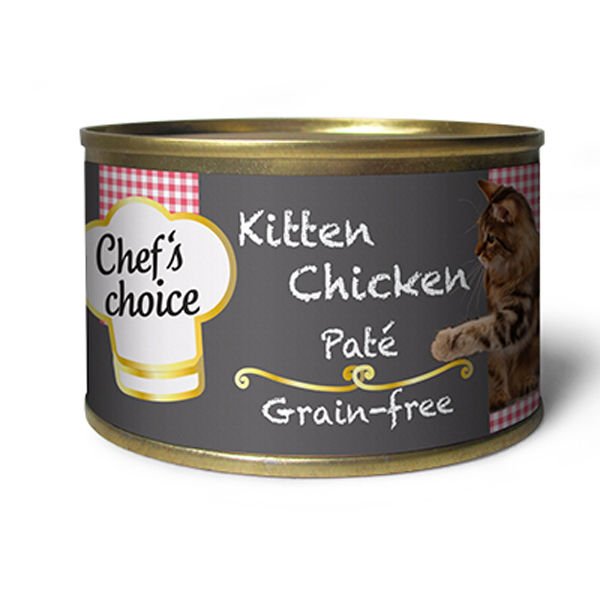 Chefs Choice Kıyılmış Tavuklu Tahılsız Yavru Konserve Kedi Maması 80 Gr