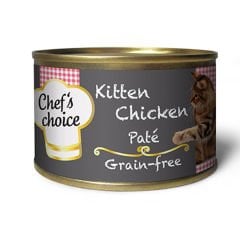 Chefs Choice Kıyılmış Tavuklu Tahılsız Yavru Konserve Kedi Maması 80 Gr