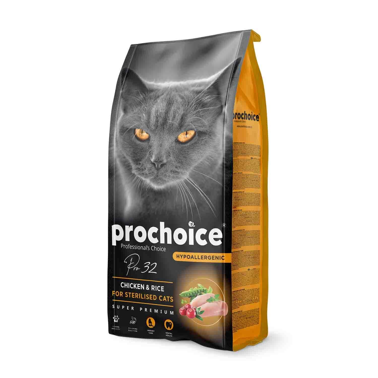 Prochoice Pro 32 Tavuklu Kısırlaştırılmış Yetişkin Kedi Maması 15 kg