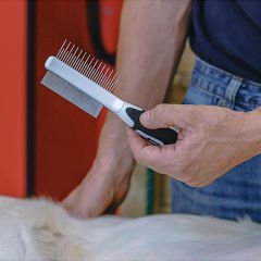 Ferplast GRO 5755 Premium Uzun Tüylü Köpek Kıtık Açıçı Tarak 21.5 Cm