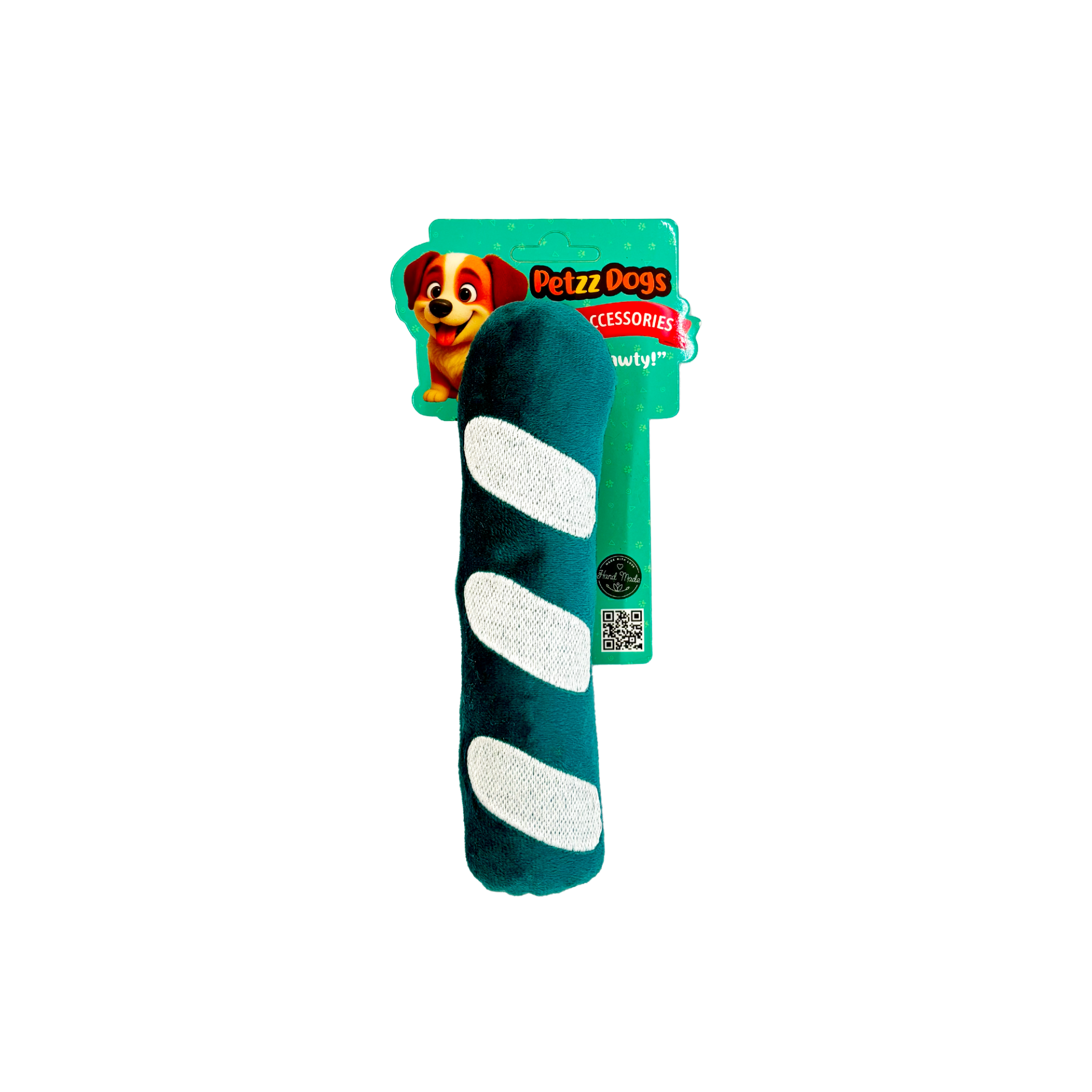 PetzzDogs Bread Sesli Dayanıklı Peluş Köpek Çiğneme Oyuncağı Mavi 21x10 Cm