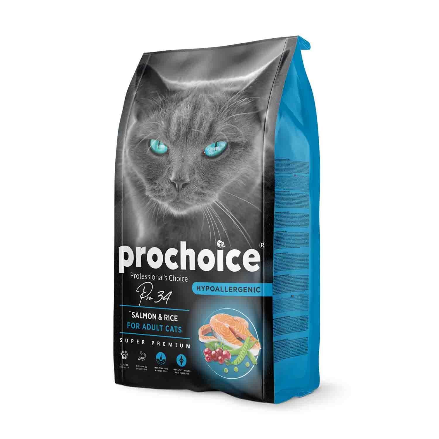 Prochoice Pro 34 Somonlu ve Pirinçli Yetişkin Kedi Maması 2 kg