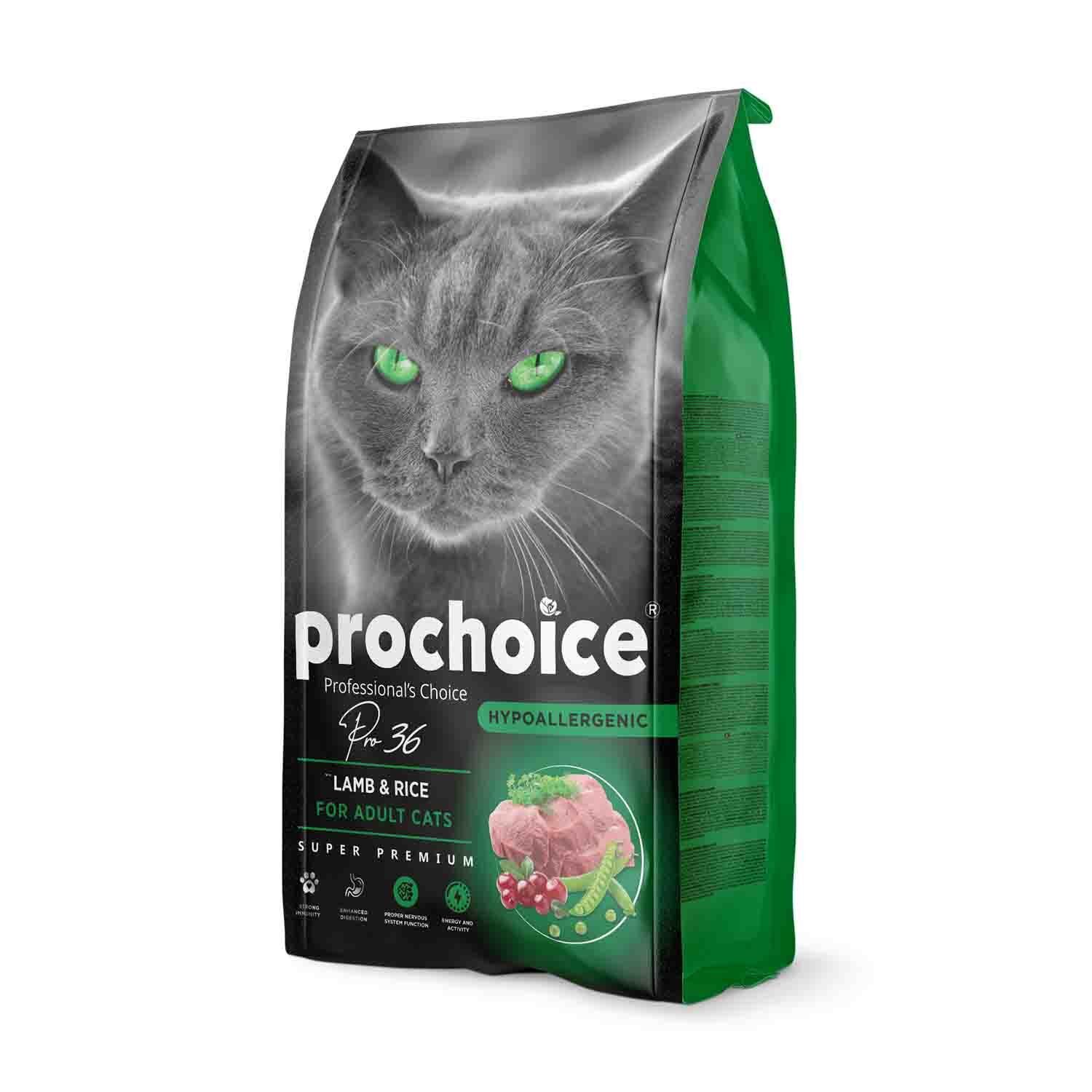 Prochoice Pro 36 Kuzulu ve Pirinçli Yetişkin Kedi Maması 2 kg