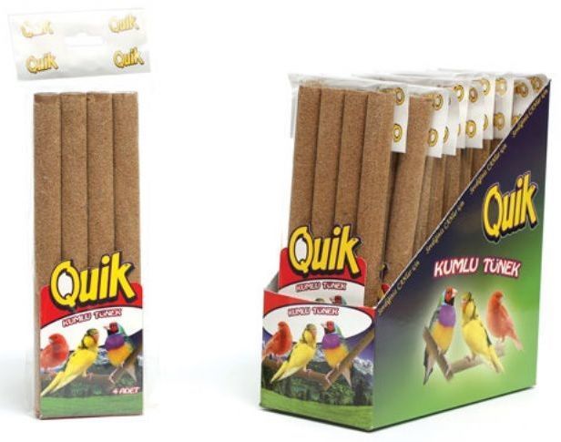 Quik Kuşlar için Kumlu Tünek 4 Adet 19 Cm