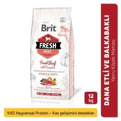 Brit Fresh Sığır Etli ve Balkabaklı Yavru Köpek Maması 12 Kg