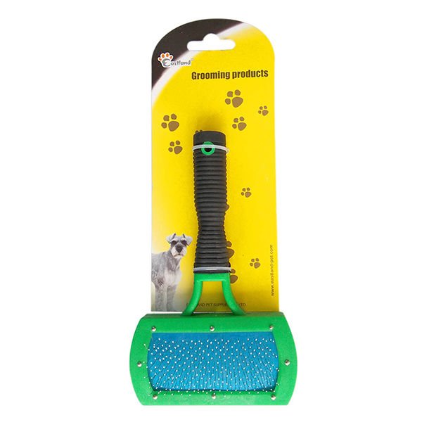Eastland Plastik Saplı Çift Taraflı Köpek Tüy Tarama Fırçası 10x5x17 Cm