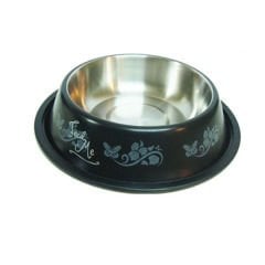 Euro Dog ASRPP R Köpek Mama ve Su Kabı Figürlü 64 Oz 22 Cm Siyah
