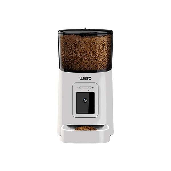 Wero Pet Feeder Kameralı ve Ses Kontrollü Akıllı Mama Kabı Beyaz
