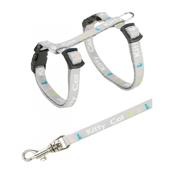 Trixie Yavru Kedi Göğüs Tasma Seti Gri 8 Mm 21-33 Cm