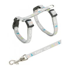 Trixie Yavru Kedi Göğüs Tasma Seti Gri 8 Mm 21-33 Cm