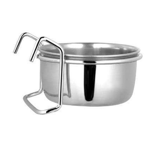 Euro Dog Köpek CCHCP10 Çelik Köpek Mama ve Su Kabı Kanca Askılı 5 Oz 7.5 Cm