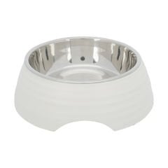 Trixie Melamin Paslanmaz Çelik Köpek Mama ve Su Kabı Beyaz 0.8 Lt 22 Cm