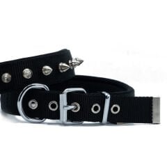 Doggie Comfort Dokuma Çivili Köpek Boyun Tasması Medium Siyah 2.5x37-45 Cm