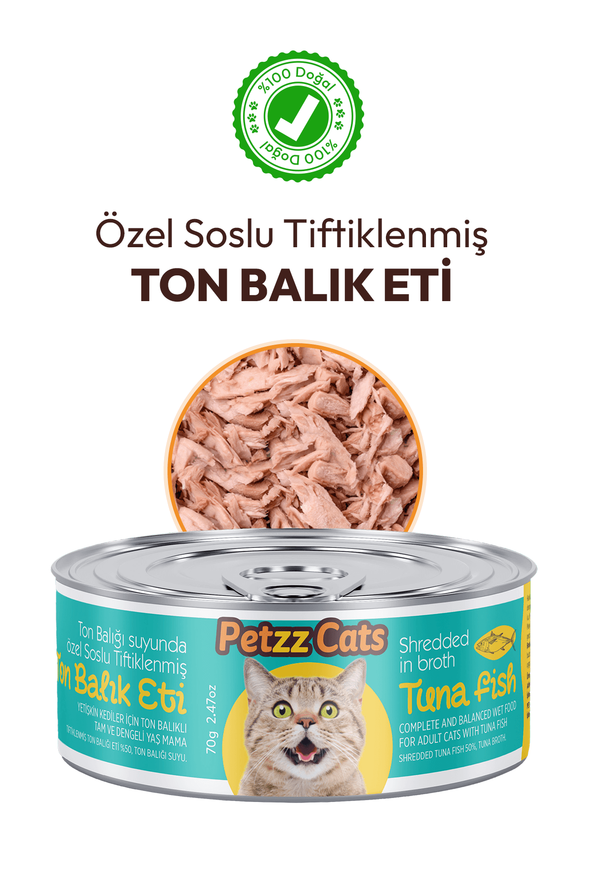 PetzzCats Ton Balıklı Karışık Konserve Kedi Maması 1 Adet 4x70 Gr